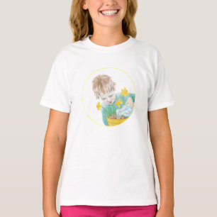 Boy With Daffodils T-Shirt