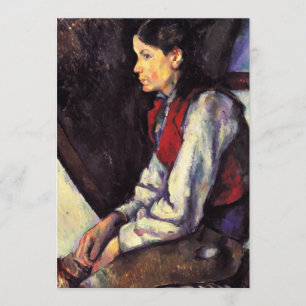 Boy With Red Vest Paul Cezanne painting art Announcement