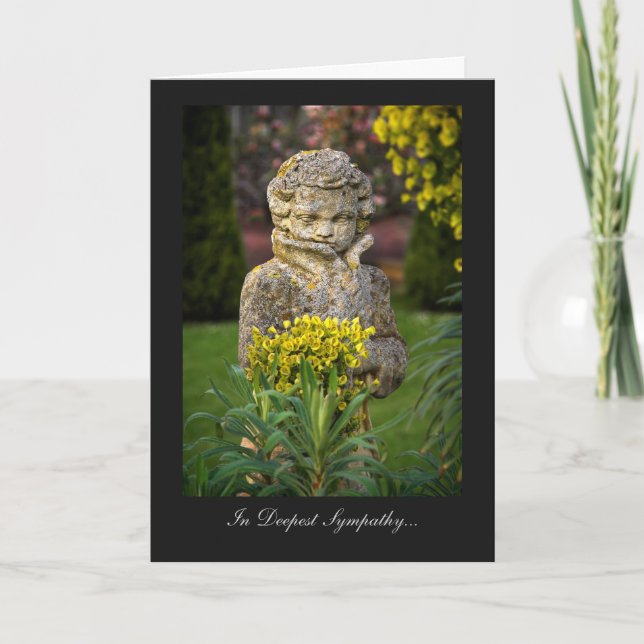 Boy with Spring Posy - In Deepest Sympathy Card (Front)