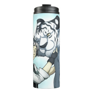 Boy with White Tiger Thermal Tumbler