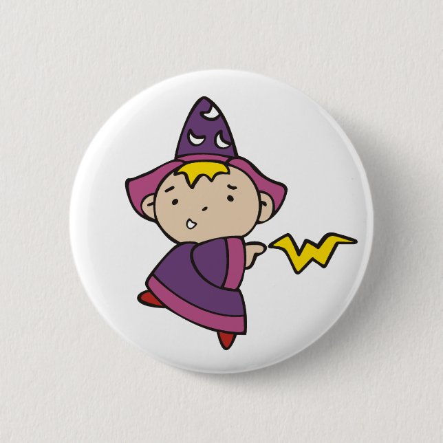 Boy Wizard 2 Inch Round Button (Front)