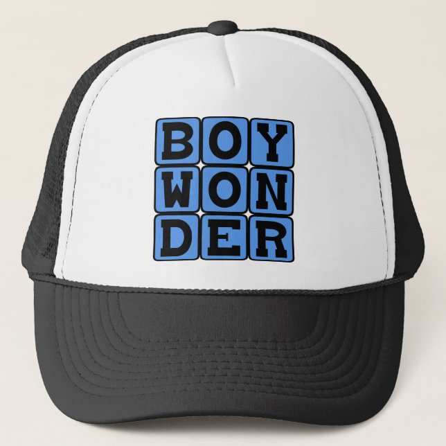 Boy Wonder, Affectionate Male Term Trucker Hat (Front)