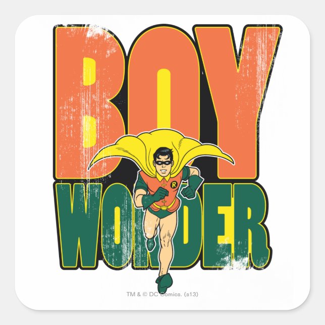 Boy Wonder Graphic Square Sticker (Front)