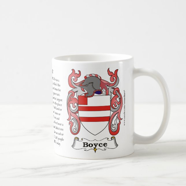Boyce, Origin, Meaning and the Crest Coffee Mug (Right)