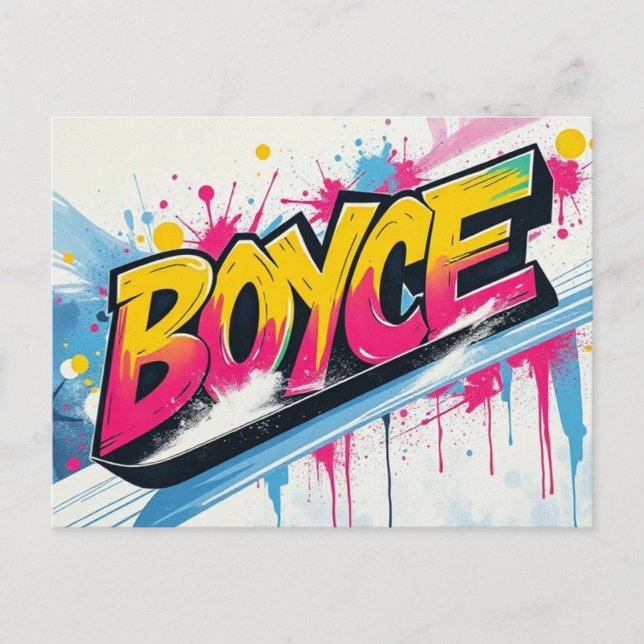 Boyce Park Ski Pennsylvania graffiti Postcard (Front)