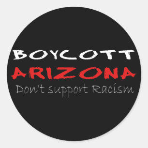 Boycott Arizona Classic Round Sticker