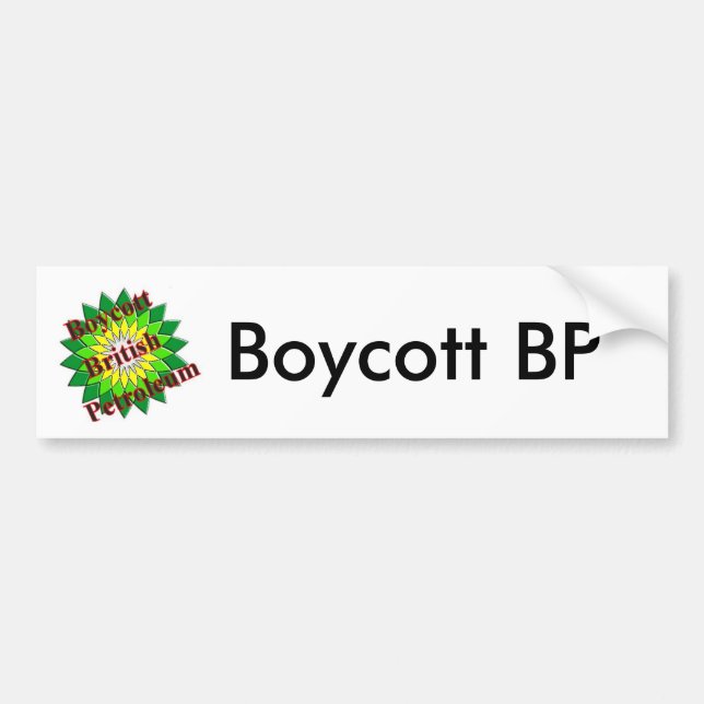 Boycott BP Bumper Sticker (Front)