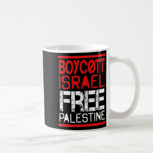 Boycott Israel Palestine Gaza War Awareness  Coffee Mug (Right)