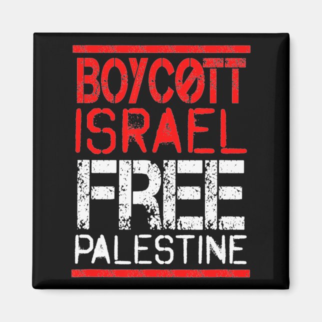 Boycott Israel Palestine Gaza War Awareness  Magnet (Front)