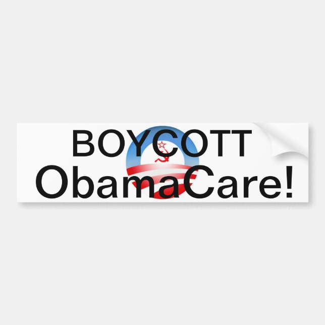 Boycott Obamacare! Bumper Sticker (Front)