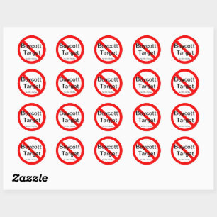 Boycott Target Stickers
