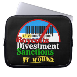 Boycotts Divestment Sanctions Avoid barcode 729 Laptop Sleeve