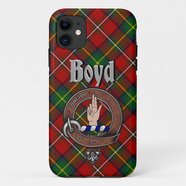 Boyd Clan Badge & Tartan Phone Case (Back)