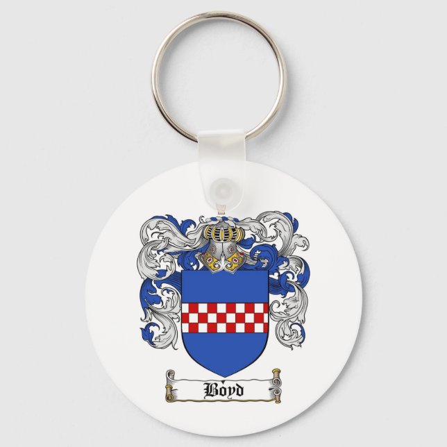 BOYD FAMILY CREST -  BOYD COAT OF ARMS KEYCHAIN (Front)