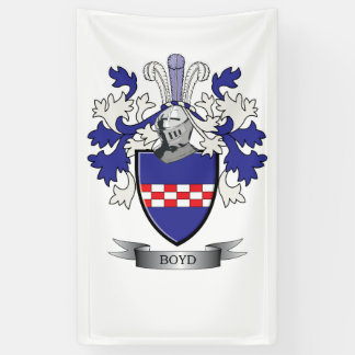 Boyd Family Crest Coat of Arms Banner