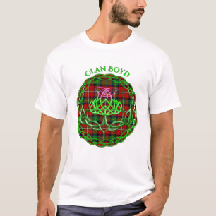 Boyd Scottish Tartan Celtic Thistle T-Shirt