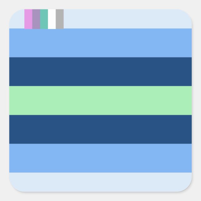 Boyflux alternate pride flag square sticker (Front)