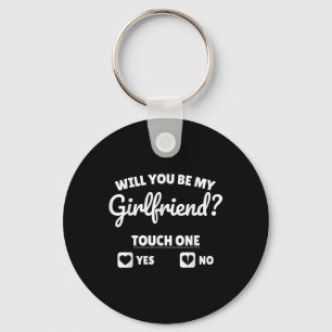 Boyfriend Ask Her Will You Be My Girlfriend Valent Keychain