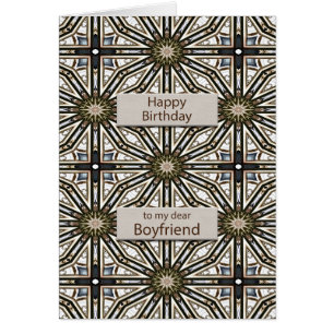 Boyfriend Birthday Abstract Mandala Design