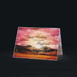 Boyfriend birthday, Sunset over the mountains Card<br><div class="desc">A beautiful sunset over the mountains. Customize this card in any way you choose.</div>