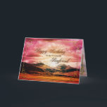 Boyfriend birthday, Sunset over the mountains Card<br><div class="desc">A beautiful sunset over the mountains. Customize this card in any way you choose.</div>