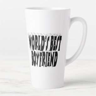 Boyfriend black 3d text latte mug