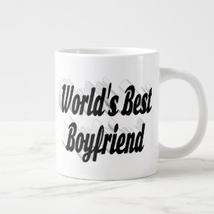 Boyfriend black script large coffee mug