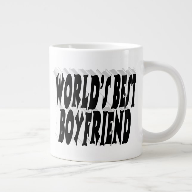 Boyfriend black typography large coffee mug (Right)