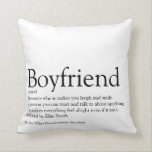 Boyfriend Definition Best Ever Personalised Throw Pillow<br><div class="desc">Personalise for the world's best boyfriend to create a unique gift. A perfect way to show him how amazing he is every day. Designed by Thisisnotme©</div>