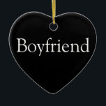 Boyfriend Definition Black and White Modern Ceramic Ornament<br><div class="desc">Personalise for your boyfriend to create a unique anytime gift. A perfect way to show him how amazing he is every day. Designed by Thisisnotme©</div>