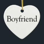 Boyfriend Definition Fun Modern Personalised Ceramic Ornament<br><div class="desc">Personalise for your boyfriend to create a unique anytime gift. A perfect way to show him how amazing he is every day. Designed by Thisisnotme©</div>