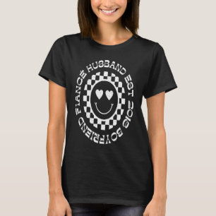 Boyfriend Fiance Husband  Est 2018 Mr Mrs Retro Sm T-Shirt