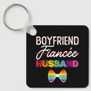Boyfriend Fiance Husband Gay Marriage Groom LGBTQ Keychain