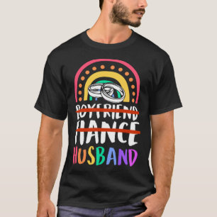 Boyfriend Fiance Husband Gay Pride Wedding Bohemia T-Shirt