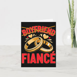 Boyfriend fiancé husband groom engaged engagement  card