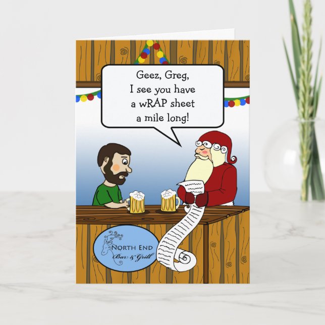 Boyfriend Funny Thank You for Christmas Gift Card (Front)