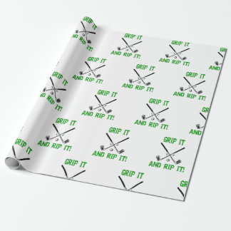 Boyfriend Husband Christmas Birthday Golfing Wrapping Paper