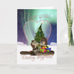 Boyfriend I Love You Christmas Card With Loving Sq