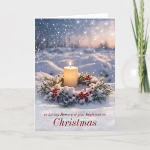 Boyfriend in Remembrance Christmas  Card