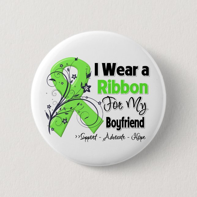 Boyfriend - Lymphoma Ribbon 2 Inch Round Button (Front)