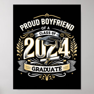 Boyfriend Of A Cl Of 2024 Senior Funny Graduation Poster
