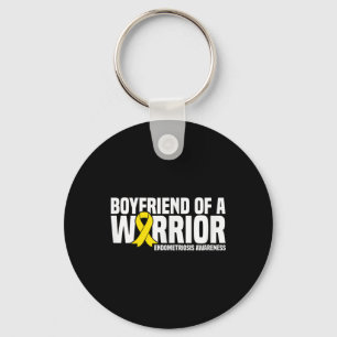 Boyfriend Of A Warrior Endometriosis Awareness  Keychain