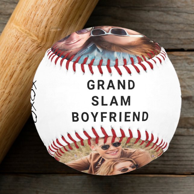 Boyfriend Personalized Photos Baseball (Celebrate your best catch with a custom photo baseball. Perfect for his birthday or your anniversary)