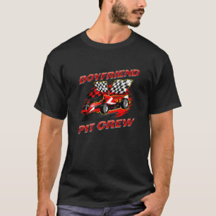 Boyfriend Pit Crew Race Car Birthday Party Racing T-Shirt