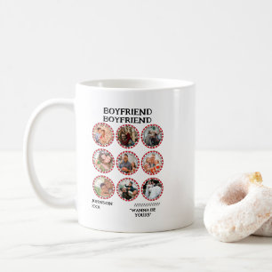 Boyfriend   Valentines Day 9 Photo Collage Coffee Mug