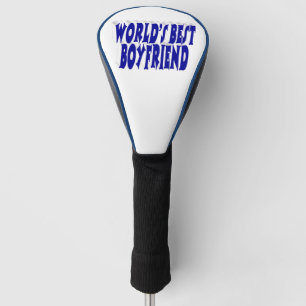 Boyfriend with blue typography golf head cover