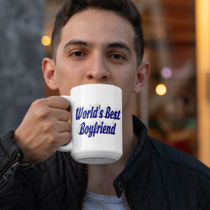Boyfriend with dark blue half script large coffee mug