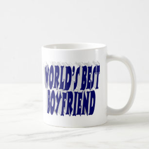 Boyfriend with dark blue half typography coffee mug