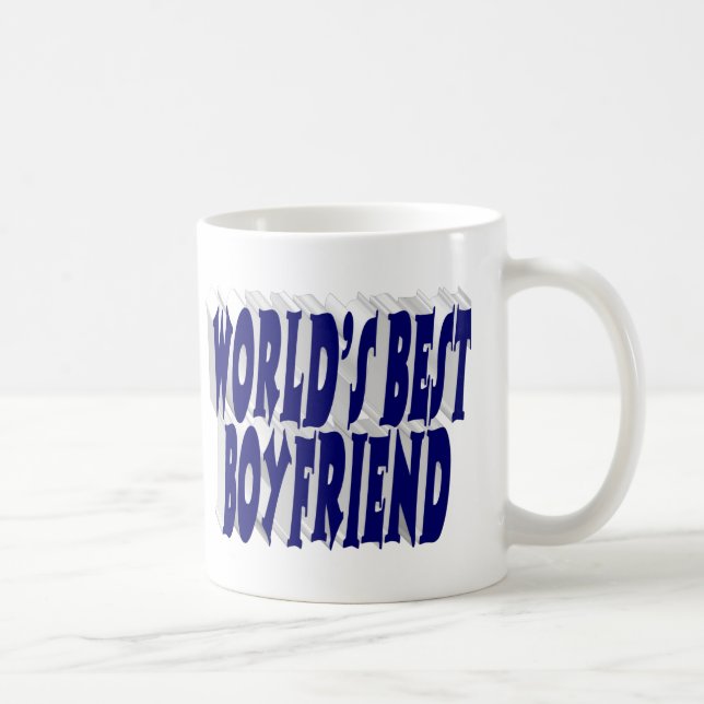 Boyfriend with dark blue half typography coffee mug (Right)