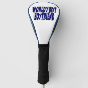 Boyfriend with dark blue typography golf head cover